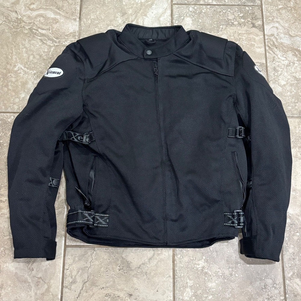 Xelement Mens Advanced Motorcycle Gear Mesh Jacket Black XL Zip Out Liner